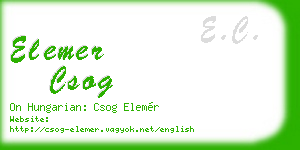 elemer csog business card